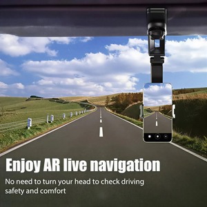 Supporto per cellulare da auto da montare sul parasole, 1080 °   Supporto per telefono da auto con visiera parasole girevole, universale per iPhone Samsung Galaxy LG e altri - Product Image 2