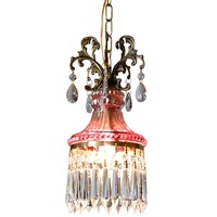 Lustre vintage français de style mi-siècle pour salon, chambre, hôtel, villa, luminaire suspendu en cristal classique antique