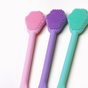 Brosse nettoyante faciale en silicone à poils doux de 1 cm pour un nettoyage en profondeur et un massage du visage, brosse manuelle pour masque facial, origine Shenzhen - Product Image 2
