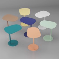 Table basse de luxe de petite taille de designer danois, style nordique moderne, table d'appoint en fer avec coins mobiles, table d'appoint et de chevet convertible