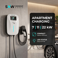 Station de recharge murale directe usine 7kW 11kW 22kW Type 2 OCPP intelligente OEM pour la maison, vente en gros, chargeur de station EV
