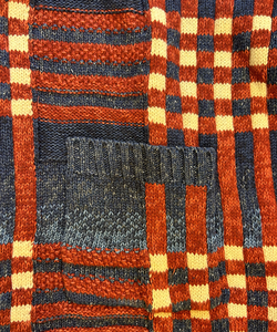 Suéter cárdigan de solapa a cuadros retro con estilo informal para mujer 100% algodón - Product Image 4