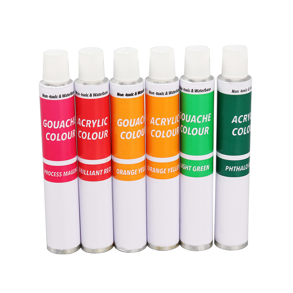 Tubo vacío de aluminio para pintura profesional, tubos de 10ml, 20ml, 30ml, 40ml, 50ml, 60ml, 75ml, 100ml