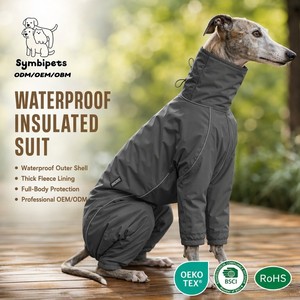 Traje para Perro de Cuatro Patas, Forrado de Felpa, Impermeable, con Detalles Reflectantes de Seguridad, Resistente al Viento, para Invierno, para <span class=keywords><strong>Galgo</strong></span> - Product Image 1