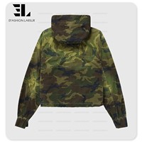 LARSUR personnalisé usine soleil délavé Ripstop coton sergé camouflage matelassé doudoune détresse Vintage lavage Camouflage travail manteau hommes