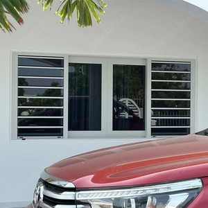 Caribbean bão bằng chứng chống trộm nhôm đôi Tempered Glass <span class=keywords><strong>louver</strong></span> jalousie cửa sổ - Product Image 5