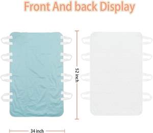 Almohadillas para incontinencia de proveedor OEM, almohadilla de cama impermeable de posicionamiento lavable con 8 asas para ancianos postrados en cama - Product Image 4