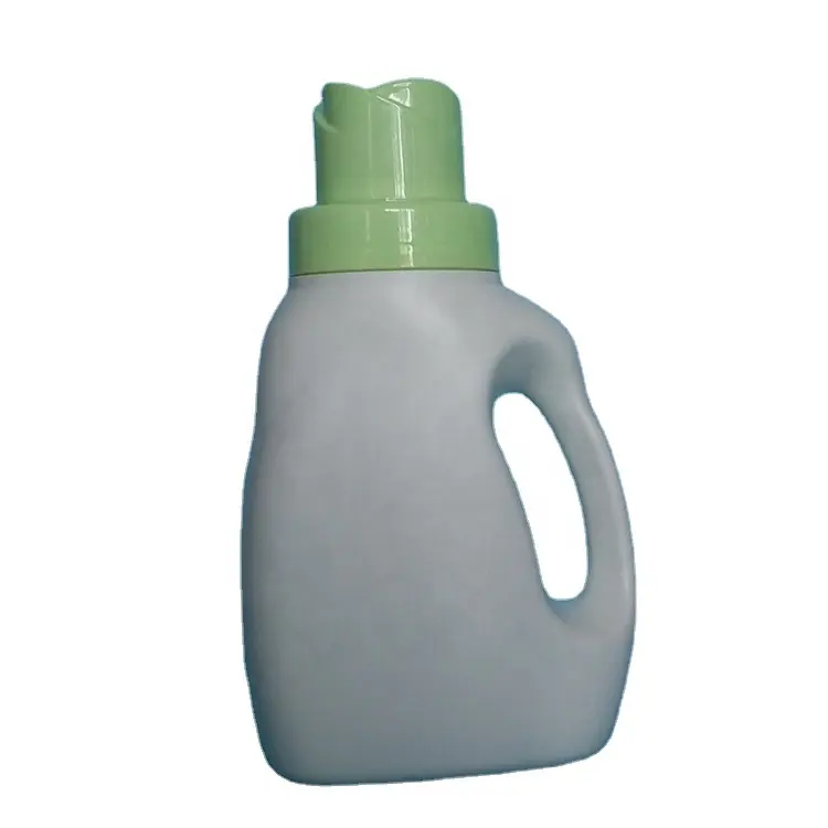 Botella de plástico vacía de HDPE para líquido, suavizante de botellas, recipientes de detergente con tapón de rosca