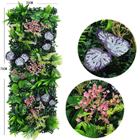 Panneau mural végétal artificiel 50x100cm 25*75cm, feuillage artificiel pour toile de fond de mariage et décoration intérieure