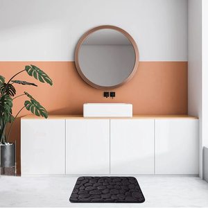 Tapis de bain antidérapant <span class=keywords><strong>FIGOO</strong></span> personnalisé à absorption d'eau douce, tapis de toilette en mousse à mémoire de forme pour salle de bain - Product Image 5