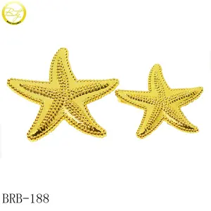 Placcato oro bikini hardware che rende custom starfish lingerie accessorio slider fibbia in lega clip regolatore per costumi da bagno