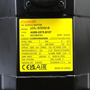 มอเตอร์ AC รุ่นใหม่ของแท้ FANUC A06B-2075-B107 สำหรับ CNC/หุ่นยนต์ ผ่านการทดสอบแล้ว ใช้งานได้ในระบบอัตโนมัติทางอุตสาหกรรม มีสินค้าในสต็อก - Product Image 5