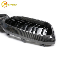Grille de calandre avant en fibre de carbone pour BMW X3 G01X3M F97 X4 G02 X4M F98 LCI, type de remplacement pour grille de ventilation avant double lamelles