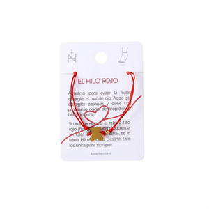 Cavigliera Angelina El Hilo Rojo con Orsetto in Acciaio Inossidabile, Gioiello di Moda per Donne, Regalo - Product Image 1