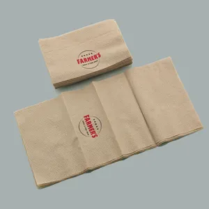 Biodegradable Dinner Paper Napkin Biodegradable Compostable Unbleached Paper Serviette Personalized Dinner Napkins Food Contact Safe Paper Napkins