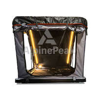 Tente de toit de voiture en aluminium mince imperméable, tente de toit de voiture à toit relevable, coque rigide, barre lumineuse LED intégrée pour le camping 4x4 4WD