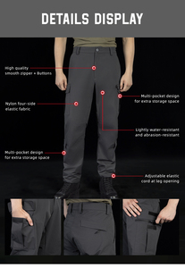 <span class=keywords><strong>Pantaloni</strong></span> Cargo Tattici da <span class=keywords><strong>Uomo</strong></span>, Casual <span class=keywords><strong>con</strong></span> Tasche Multiple, Taglie Grandi, Resistenti e Antistrappo per Lavoro all'Aperto - Product Image 6