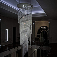 Lustre de Plafond LED Moderne de Luxe en Cristal pour Hôtel, Villa, Escalier – Projet Personnalisé Décoratif