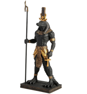 Statua in Poliresina Dipinta a Mano del Dio Egizio del Nilo, Oggetto da Collezione - Product Image 1