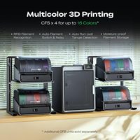K2 Combo 3D Yazıcı için Siyah Metal Baskı CFS Akıllı Otomatik Tesviye Kamerası Maksimum 600mm/s Hız Laboratuvarları Çekirdek Nozul Uyumlu
