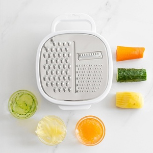 Multifunctional Kitchen Grater Slicer Stainless Steel <b>Vegetable</b> Slicer Kitchen Tools <b>Vegetable</b> <b>Cutter</b> With Container and Lid - Product Image 2
