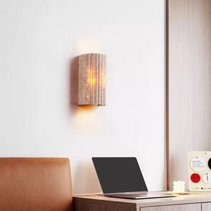 Applique murale LED jaune style Wabi Sabi japonais, effet pierre de grotte jaune, pour chambre, chevet, mur de fond et passage - Product Image 2