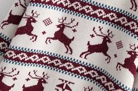 Pull-over en tricot jacquard à col rond unisexe de haute qualité personnalisé 2025, pull de Noël pour adultes