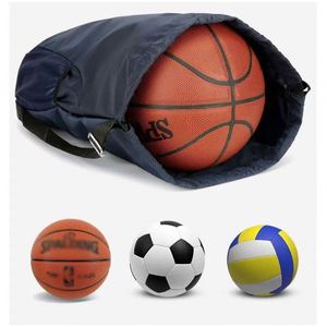 Sac de sport décontracté imperméable avec cordon de serrage, compartiment sec/humide et compartiment à chaussures pour le basketball et le football - Product Image 3