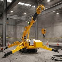 Mini-grue araignée certifiée CE UNW 1t 2t 3t 5t 8t pour l'installation de vitrages en intérieur dans des espaces étroits