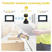 Lecteur de codes-barres 2D QR 1D sans fil NETUM NT-1200, scanner de codes-barres industriel Bluetooth avec station de charge