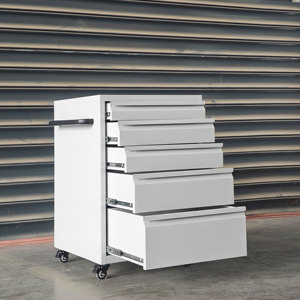 WOMA Venta al por mayor de fábrica: Banco de trabajo móvil de metal y acero con 5 cajones, personalizable OEM, con <span class=keywords><strong>ruedas</strong></span> para <span class=keywords><strong>taller</strong></span>, 5 años de garantía. - Product Image 2