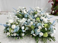 O-FB325 Centre de table pour mariage, Boule de fleurs, Arche florale 5D avec support, Décoration pour événements et fêtes, Chemin de table fleuri