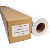 Impression numérique à jet d'encre haute adhérence amovible brillant sans bulles vinyle auto-adhésif gris colle éco-solvant imprimable