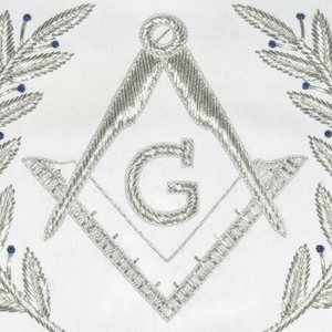 Prix de gros Tablier maçonnique brodé à la main de haute qualité au meilleur prix 2025 - Product Image 1