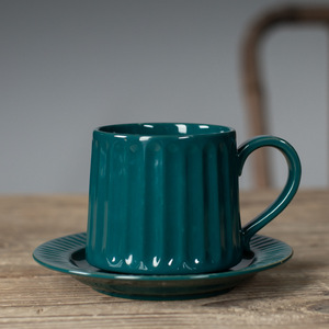 Tasses à café et soucoupes en <span class=keywords><strong>porcelaine</strong></span>, logo personnalisé, style romain rétro grande capacité 300 ml glaçure colorée en céramique - Product Image 6
