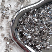 Perles en verre carrées YWJC Crystal Highlight 6 mm, perles en cristal AB facettées pour la fabrication de colliers, accessoires DIY