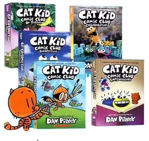 Cat Kid Comic Club par Dav Pilkey - Livre de bande dessinée en anglais de haute qualité avec reliure parfaite en carton - Product Image 1