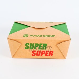 Bóxer de Pizza de papel Kraft, cajas de hamburguesas biodegradables con logotipo impreso personalizado - Product Image 6