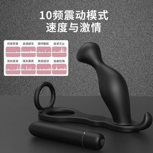 Masajeador de próstata, tapón anal, anillo bloqueador de esperma, dispositivo de estimulación para adultos para hombres - Product Image 4