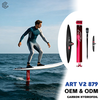 Nouveau modèle 2026 très demandé GY AXIS ART V2 879 Ensemble de wing foil Planche hydrofoil en carbone Écologique Noir 790 cm² Mât en aluminium 60-90 cm