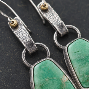 Orecchini vintage verde scuro esagerati, accessori regalo per feste da donna - Product Image 4