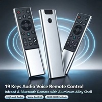 Control Remoto por Voz Infrarrojo de 19 Teclas con Carcasa de Aleación de Aluminio para Equipos de Audio Estéreo de Alta Gama para el Hogar, OEM ODM Personalizado JCXK