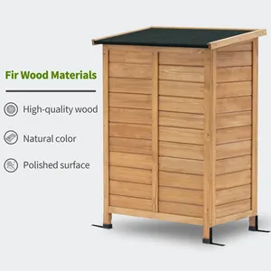 Giardino esterno <span class=keywords><strong>in</strong></span> <span class=keywords><strong>legno</strong></span> armadietto di stoccaggio <span class=keywords><strong>in</strong></span> <span class=keywords><strong>legno</strong></span> <span class=keywords><strong>per</strong></span> attrezzi capannone con doppie <span class=keywords><strong>porte</strong></span> al di fuori del capannone verticale con serrature, giardino strumento di caramelle - Product Image 4