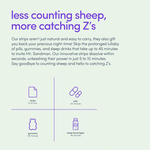 Tiras Orales Veganas Naturales para Dormir con Melatonina + L-teanina, Sabor a Manzanilla y Lavanda, a Base de Plantas, Cero Calorías, OEM/ODM - Product Image 3