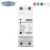 Interruptor inteligente WiFi TOMZN 80A 2P para riel DIN, control remoto por TUYA Smartlife con Alexa y Google Home para el hogar.