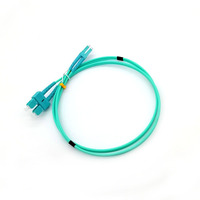 Cordon de brassage fibre optique OM3 multimode SC LC, câble MPO poli de 3,0 mm de diamètre en PVC LSZH Aqua pour FTTX – Prix usine, vente chaude