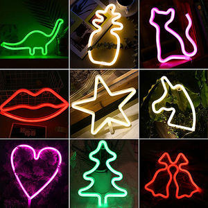 Señal de arte de Pared para decoración de dormitorio, luces colgantes de arcoíris de animales de neón personalizadas, lámpara de noche, luces de Pared de neón para fiesta - Product Image 2