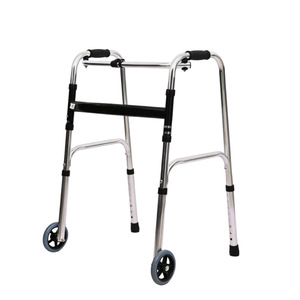 Golden Finger Aluminum Alloy <b>Walker</b> With Wheels Foldable For <b>Elderly</b> Outdoor Use - Product Image 1