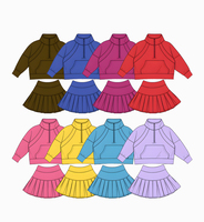 Nouveautés du fabricant : Tenues personnalisées pour bébés filles, vêtements de yoga pour enfants, ensembles de vêtements pour filles avec poche avant