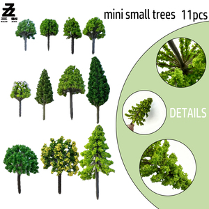 Thông số kỹ thuật khác nhau Nhựa Cây Thông màu xanh lá cây mô hình thu nhỏ thiết lập cho tàu đường sắt kiến trúc cảnh quan mô phỏng nhà máy - Product Image 4